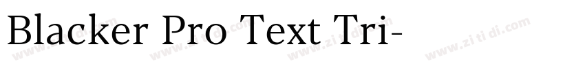 Blacker Pro Text Tri字体转换 Blacker Pro Text Tri字体转换